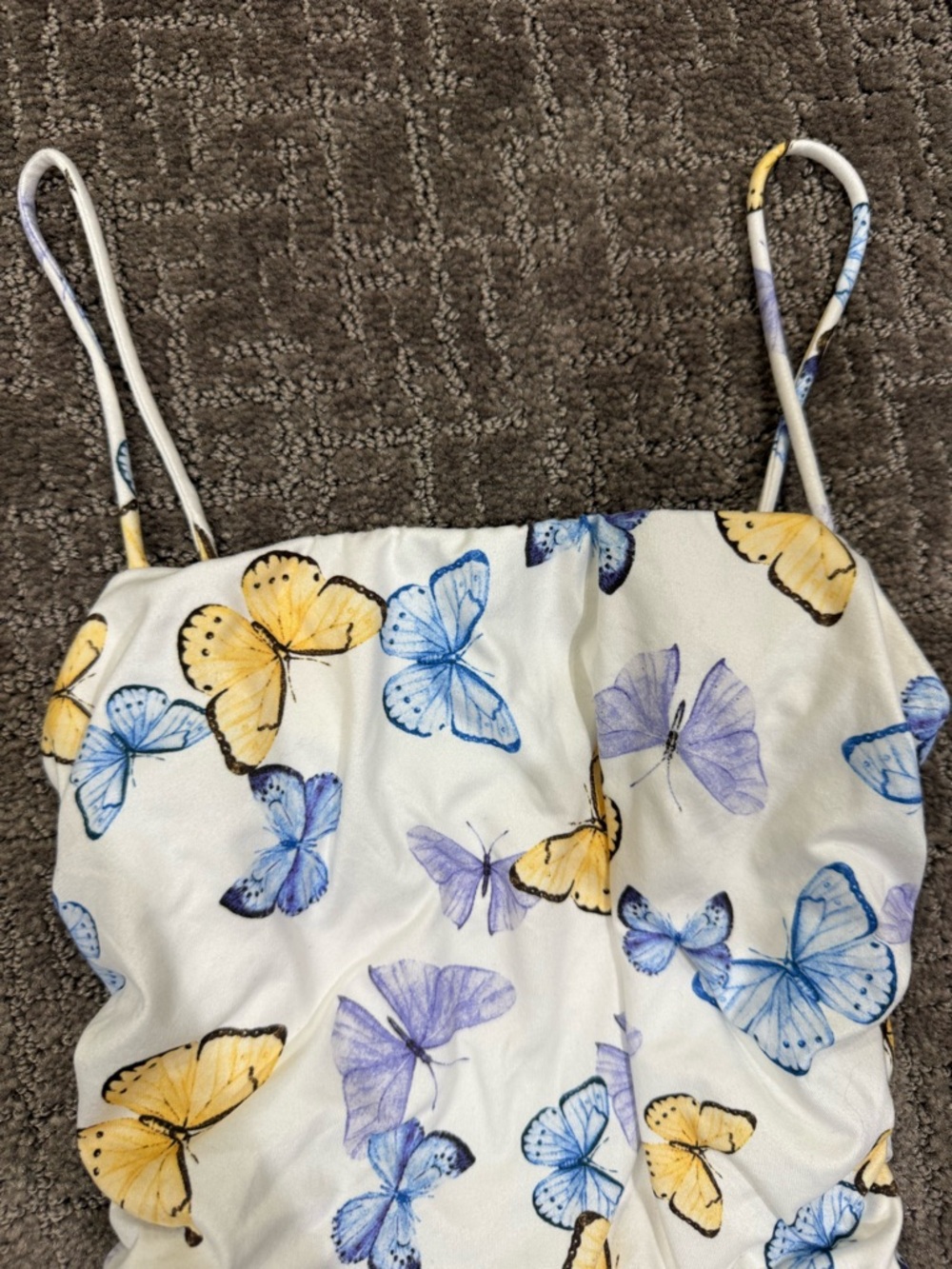 Windsor Butterfly Charm Ruched Mini Dress size XS - Picture 4 of 7